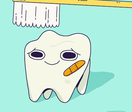 牙龈上有白色的牙垢刷不掉,牙龈里的黑东西