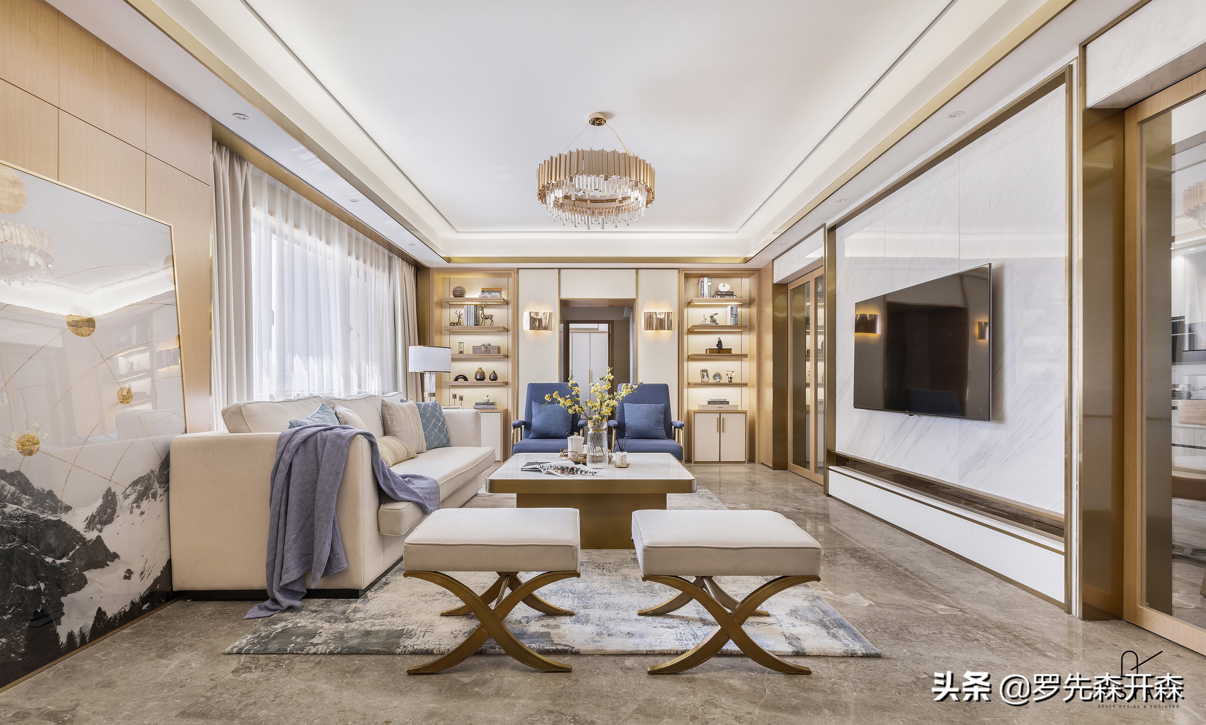 温州·158㎡现代轻奢家居装修设计实景;优雅温暖