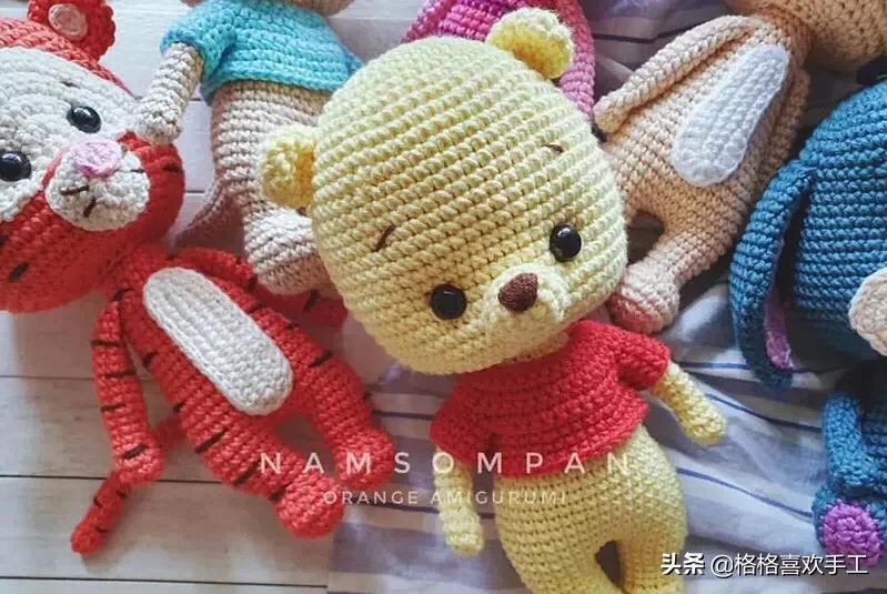 迪士尼六小只钩针图解之小熊维尼