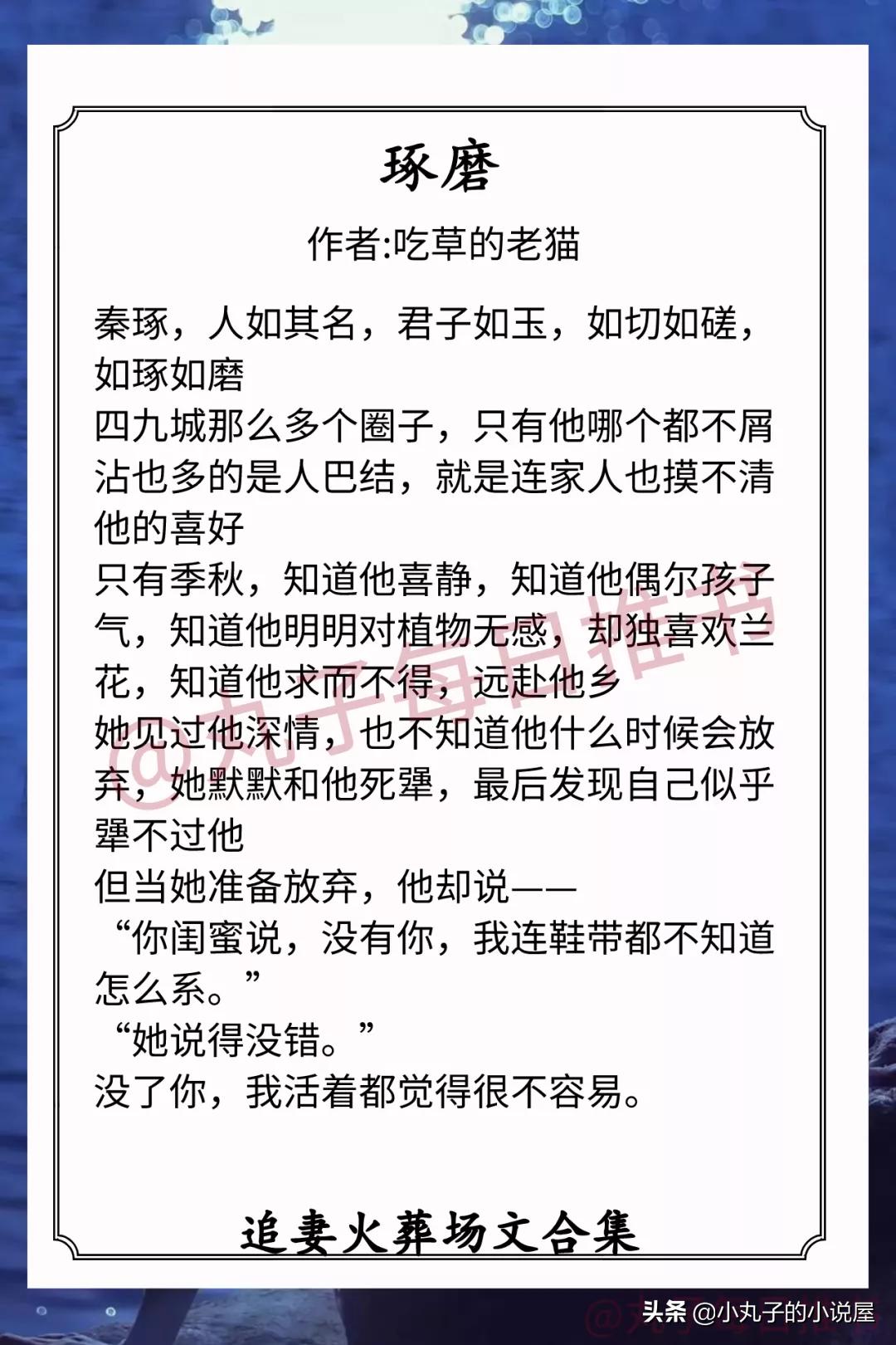 强推！追妻火葬场文，《离离》《爱妻》《琢磨》《别对我动心》赞