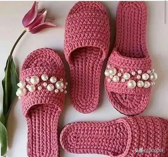 手工钩毛线拖鞋多少钱一双,毛线拖鞋钩编教程