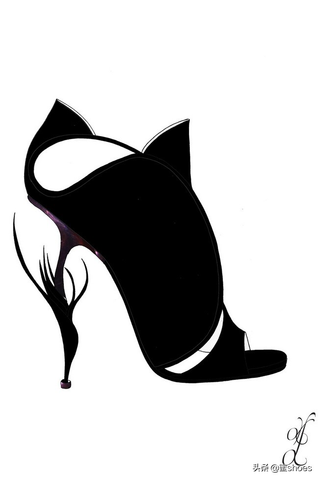 KerrieLuft花朵鞋跟的高跟鞋，让脚上开满鲜花的鞋子