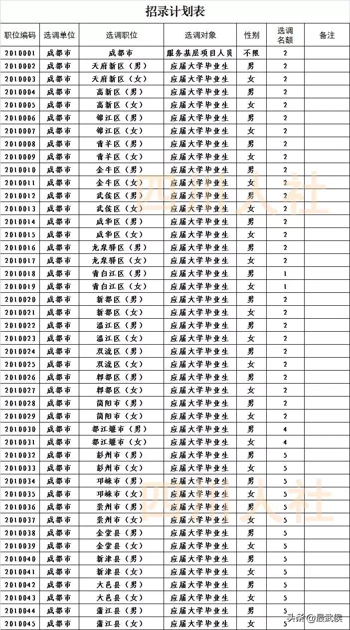 四川选调生2024公告职位表,四川选调生2024选调公告条件