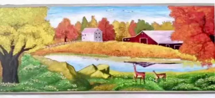 43岁保洁阿姨徒手画3d黑板报,保洁阿姨黑板画