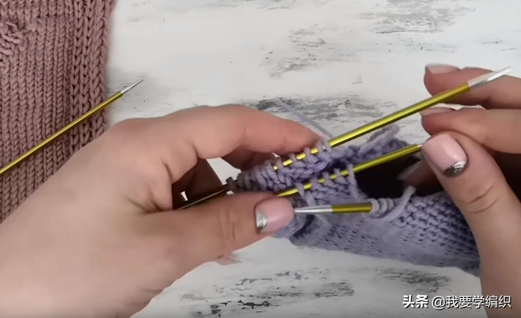 从下往上织暗口袋怎样编织,织口袋的教程