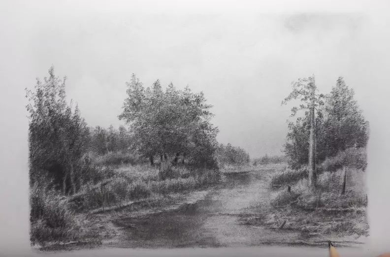 素描风景画基础教学,素描画法风景基础教程