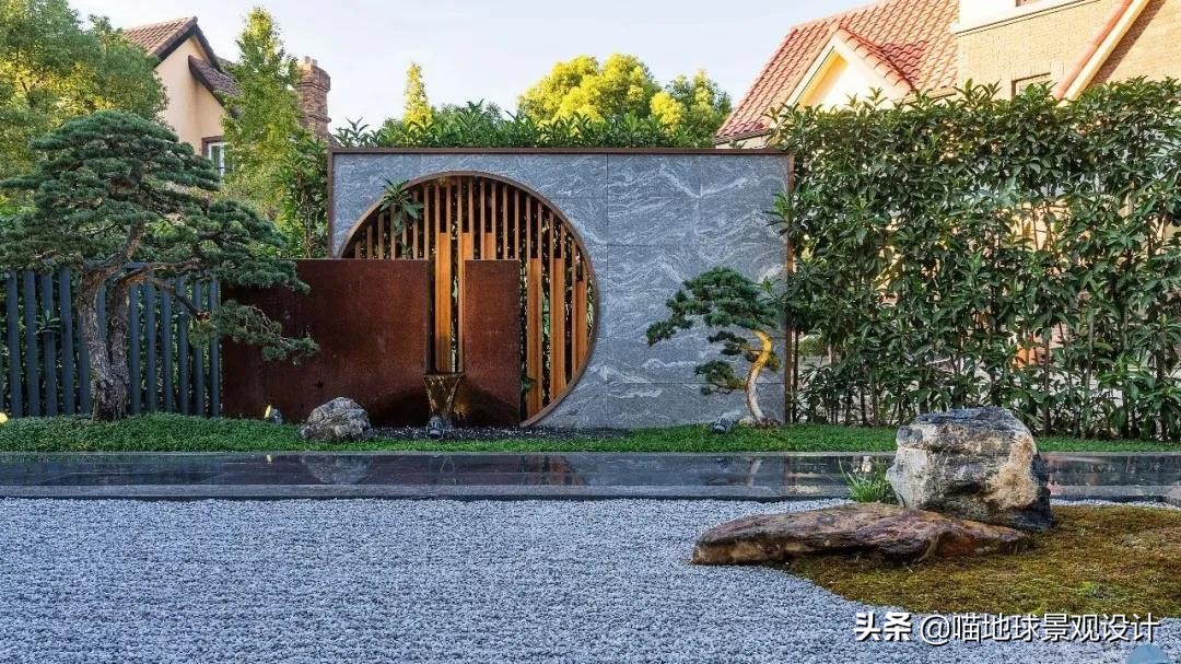 十个绝美别墅庭院墙设计,别墅边户庭院景观设计效果图