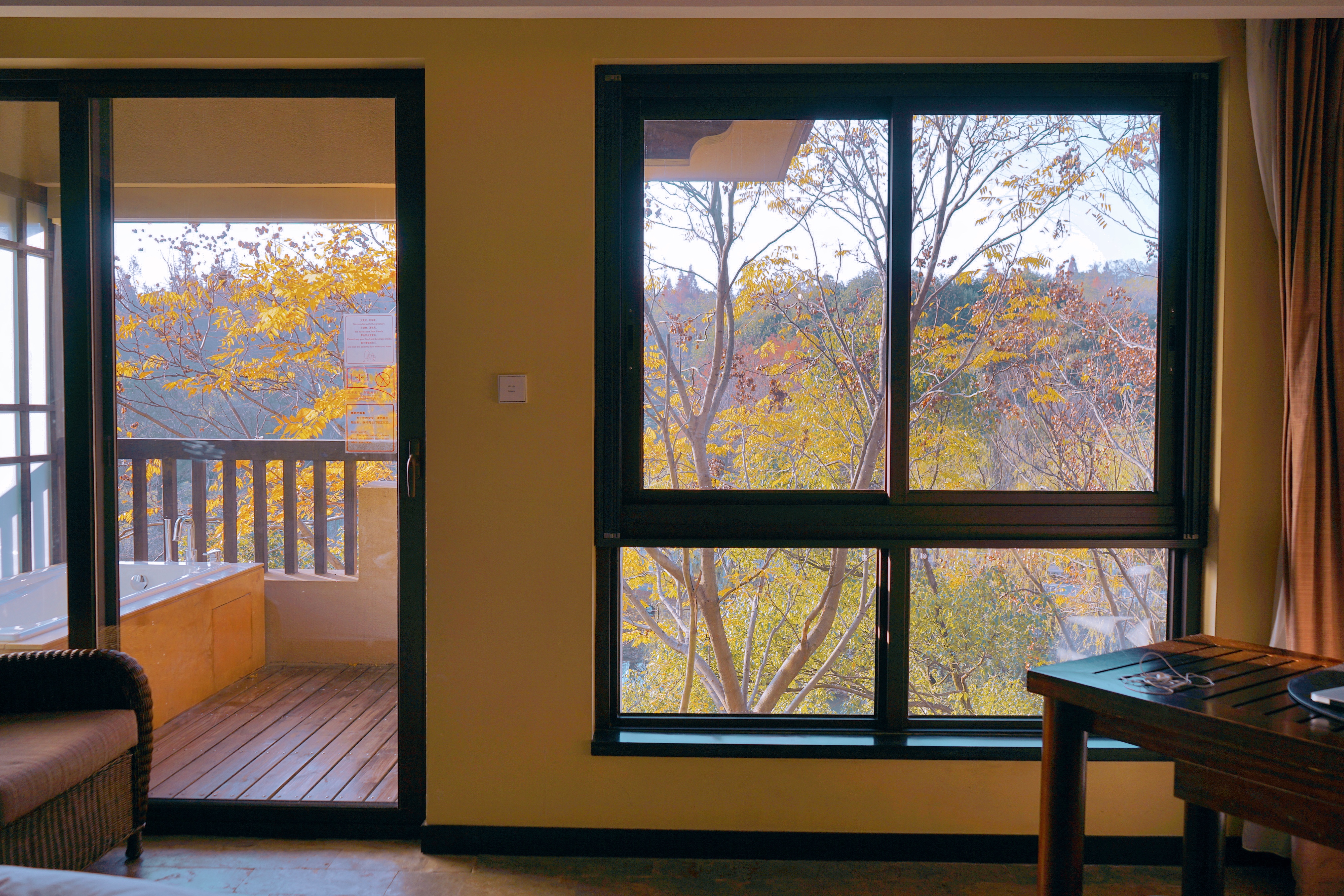 良渚君澜双人温泉,冬日暖阳泡温泉