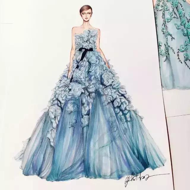 手绘时装插画,时尚插画手绘简单又漂亮