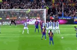 梅西第58个任意球全纪录,梅西的十大无解任意球