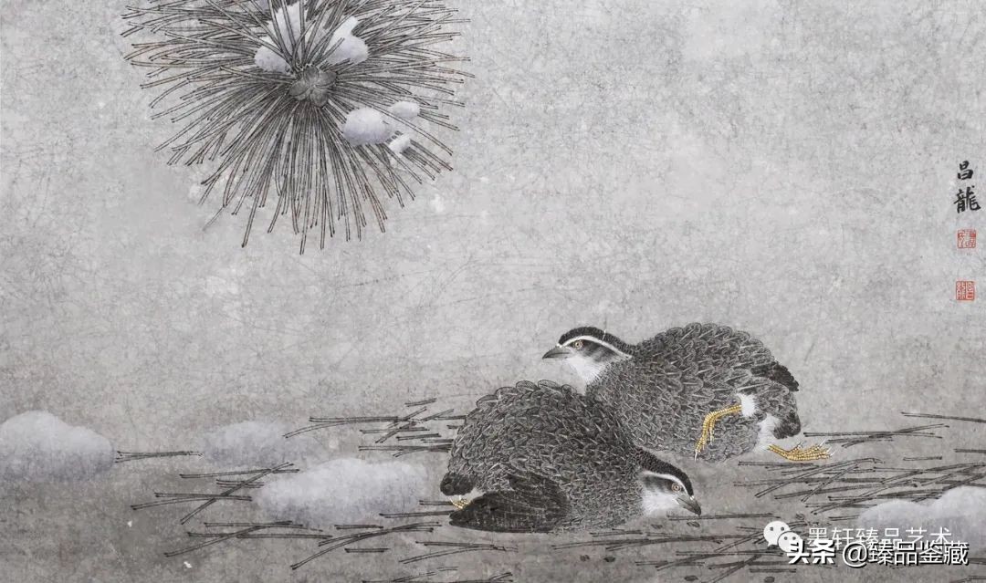 谭昌龙工笔画作品欣赏,年画作品创意画牛年