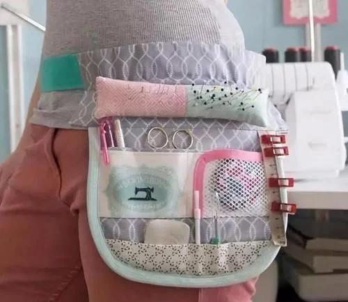 自制收纳小布筐超好看,碎布做有盖子的收纳筐