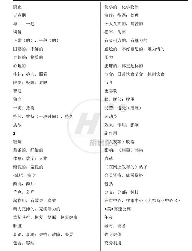 精品知识：高中英语模块必修+选修单词表（自主默写版）转给孩子