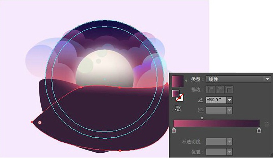 ai绘制梦幻星球,ai教程制作几何图