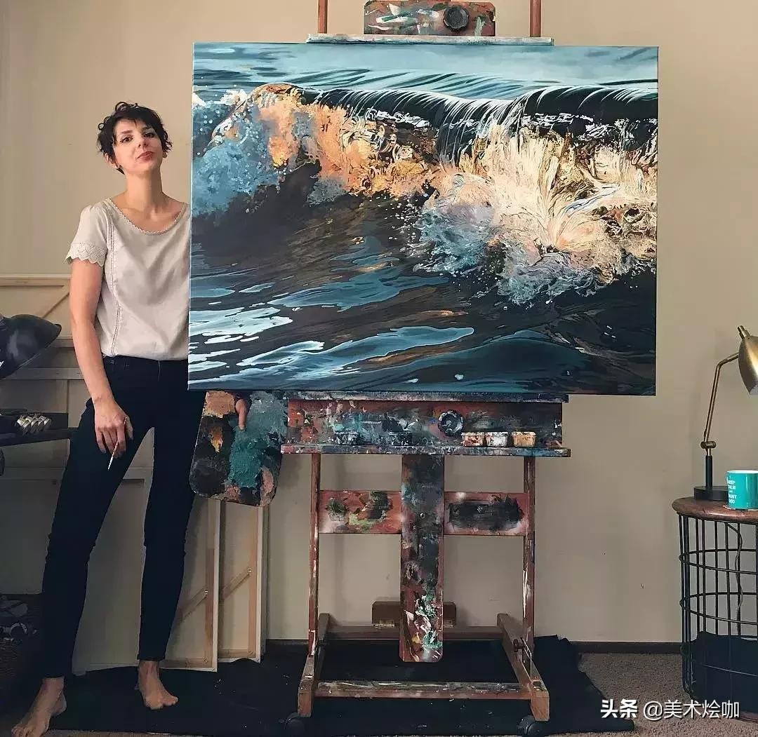 简单而又漂亮的大海图绘画,用水彩笔画一幅美丽的大海画