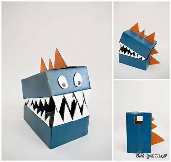 恐龙贺卡手工制作,纸盒手工制作大全创意幼儿园恐龙