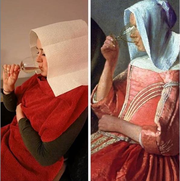世界名画人物模仿搞笑,外国人恶搞画作