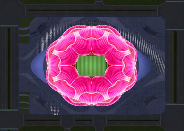 恒大足球场灯光秀效果图,广州恒大足球场灯光图