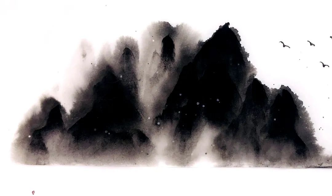 水墨画山水教程简单,山水水墨画教程大全
