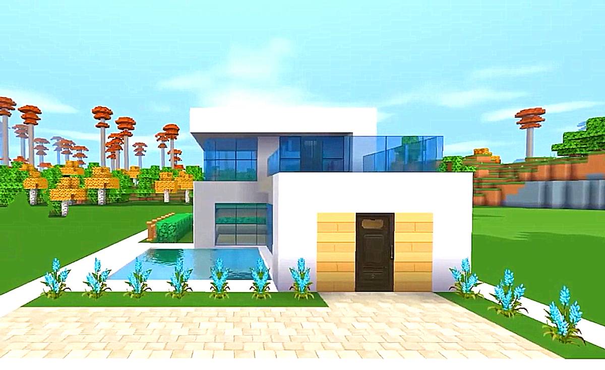 迷你世界小别墅教程简约风,手工制作迷你小别墅迷你世界
