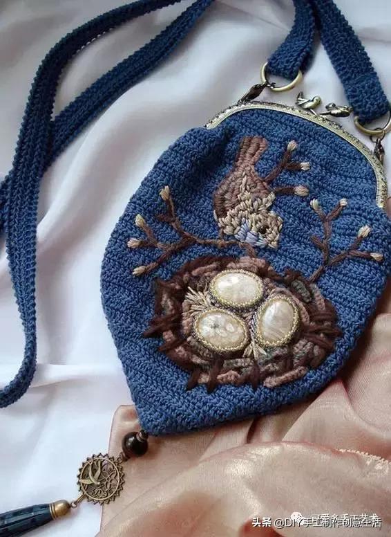 厉害了，极美爱尔兰钩花包包，看了这个才是真服气