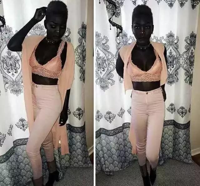 世界上最黑的19岁模特走红网络,全球最黑模特拍照