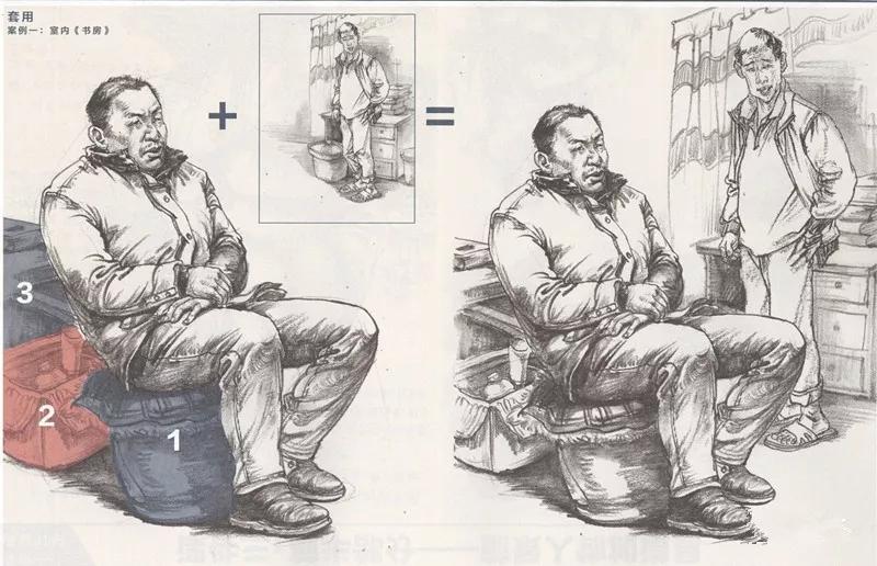 纯干货分享速写知识点,速写裆部褶皱万能模板