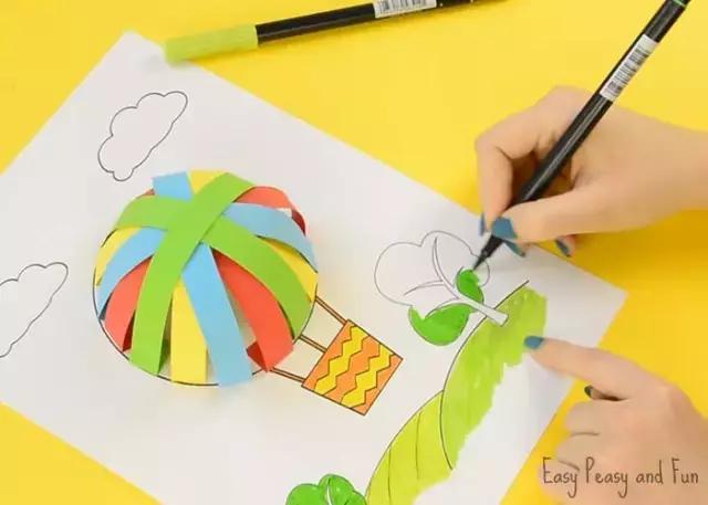 幼儿园气球手工贴画,气球创意手工