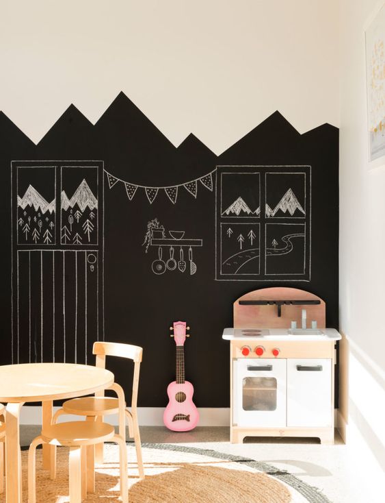 如何给孩子布置黑板墙,家长学校墙面布置