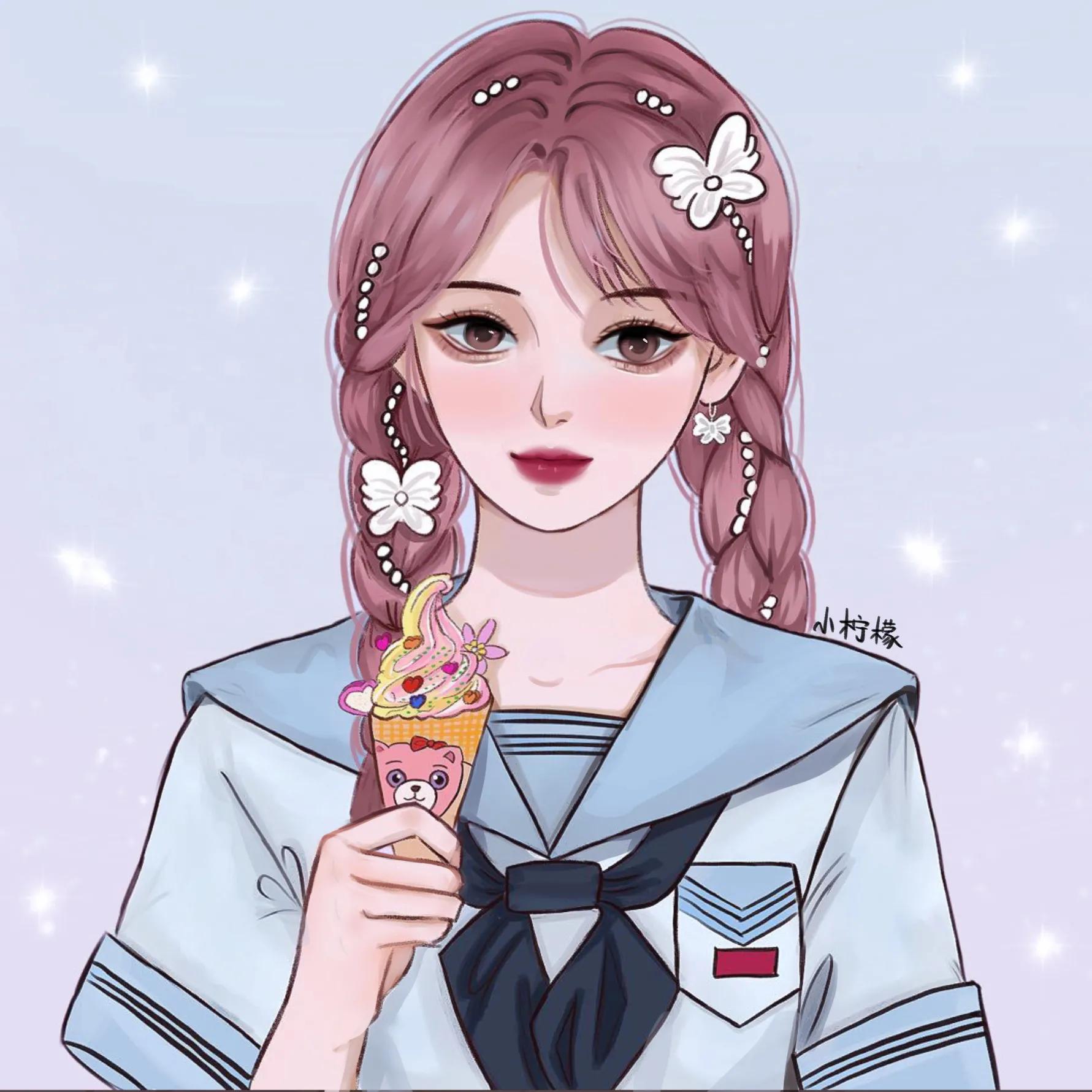 微信头像动漫卡通唯美女生,微信头像图片女动漫可爱抖音