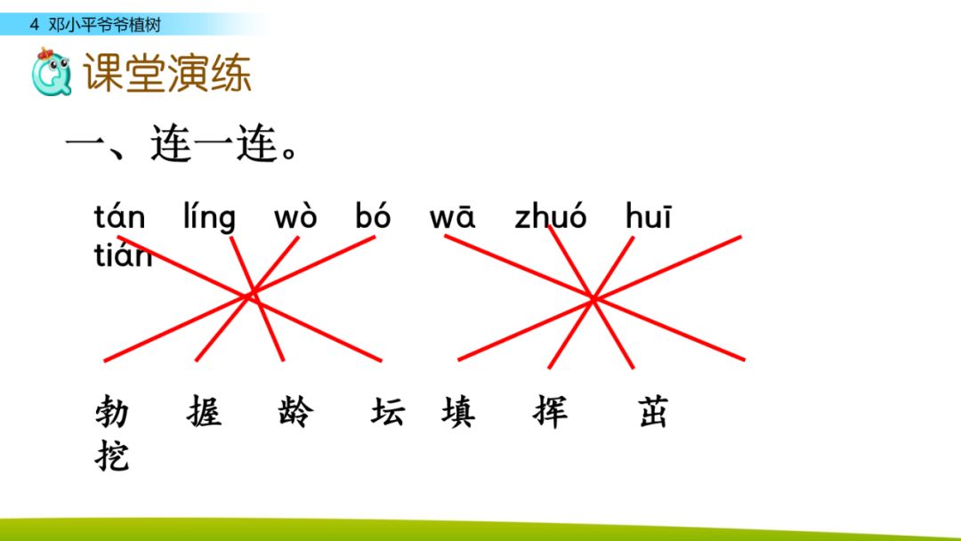 部编版二年级下册语文第4课《*小平邓**爷爷植树》知识点+图文讲解