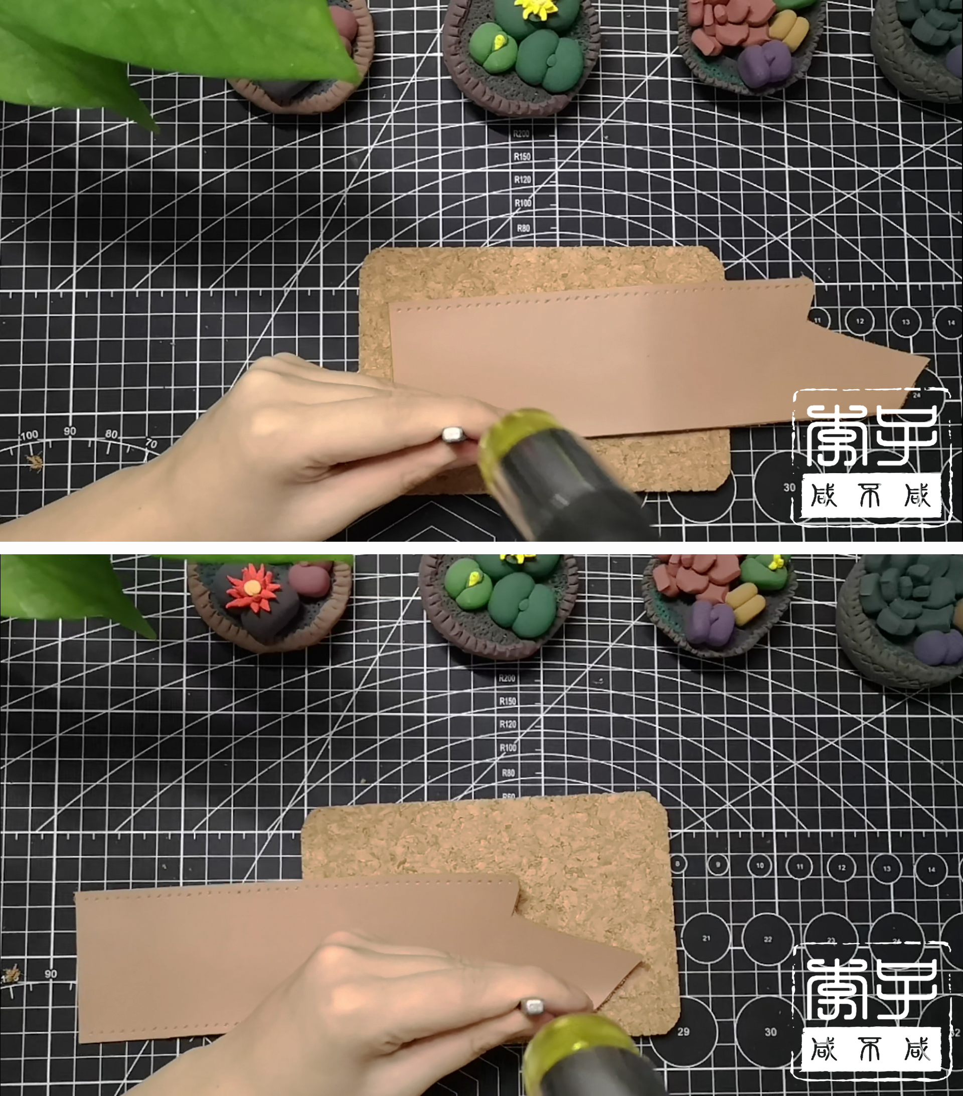 手工皮革钥匙包制作图片大全,手工牛皮钥匙包包浆