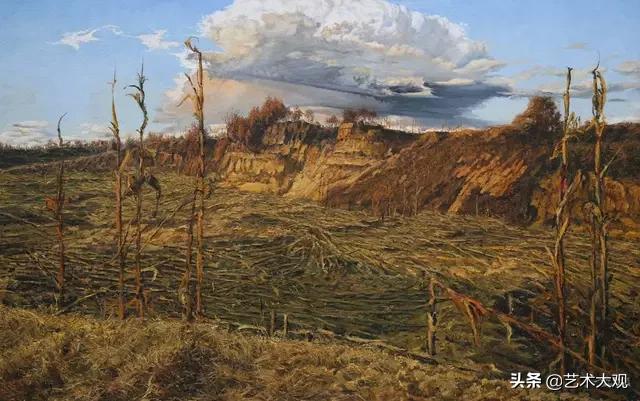 张冬峰油画风景作品欣赏,油画大师张晓刚