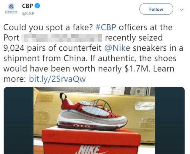 莆田球鞋有多真,莆田鞋被美国海关拦截