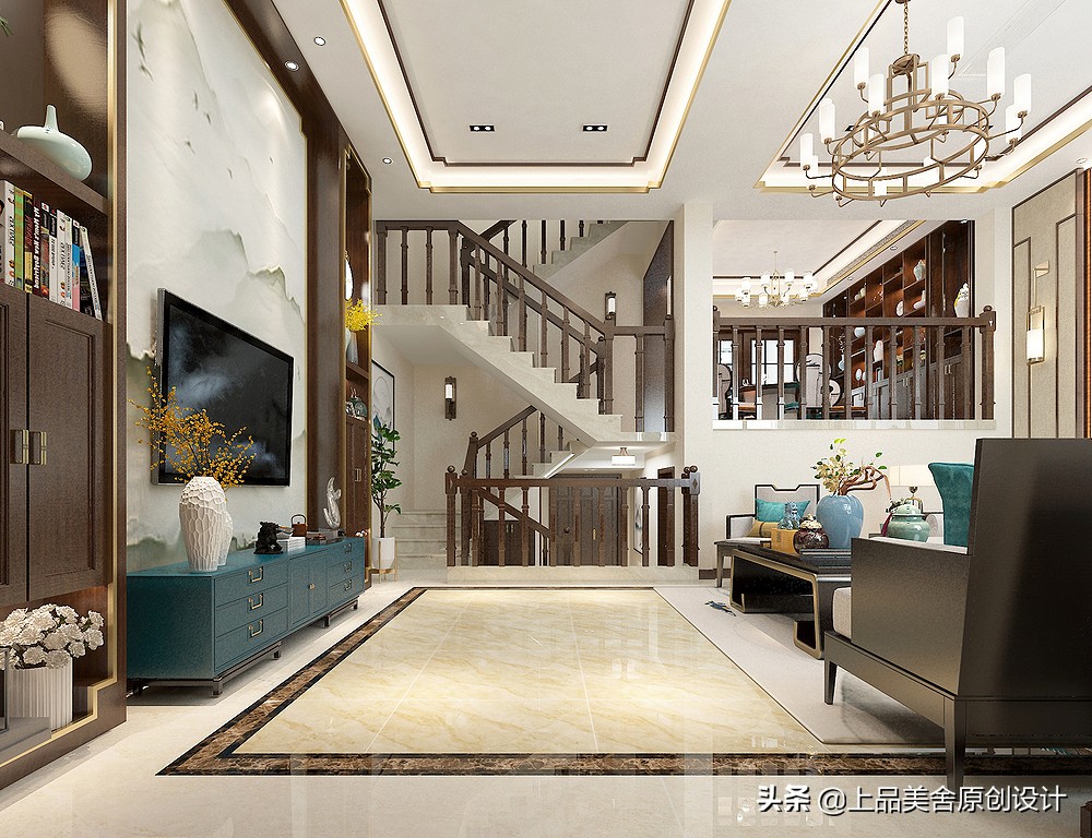 350平米别墅，看多了花里胡哨的风格，最后觉得还是中式最好看