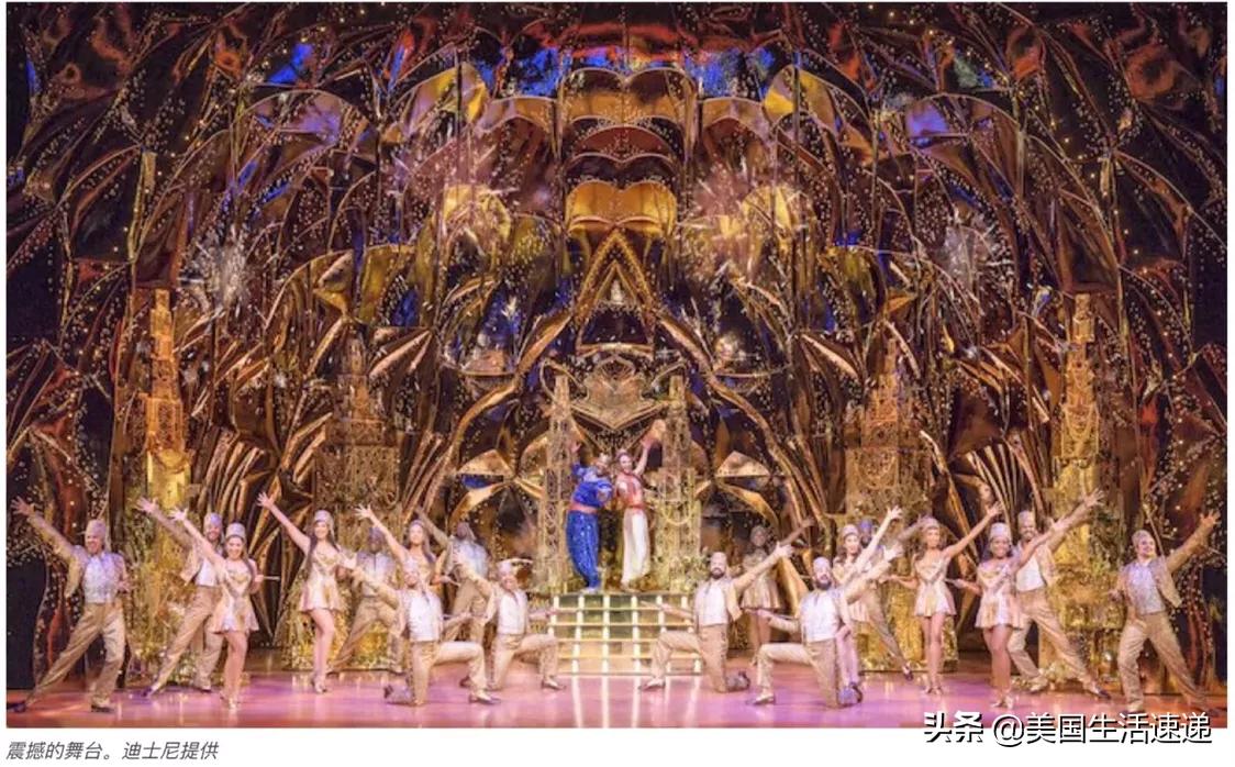 阿拉丁真人版魔毯飞行片段迪士尼,纽约百老汇阿拉丁神灯