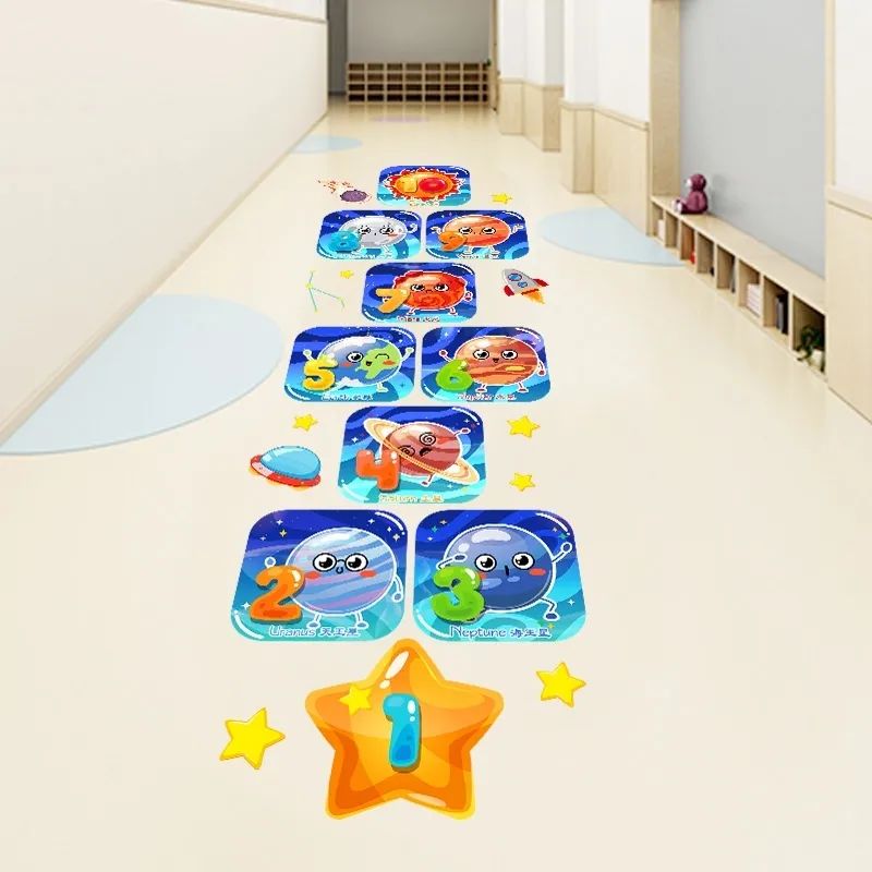 幼儿园外围墙贴纸,幼儿园贴纸墙贴造型