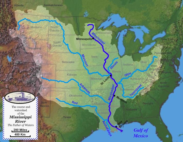 加拿大/美国Mississippi密西西比河流域权利