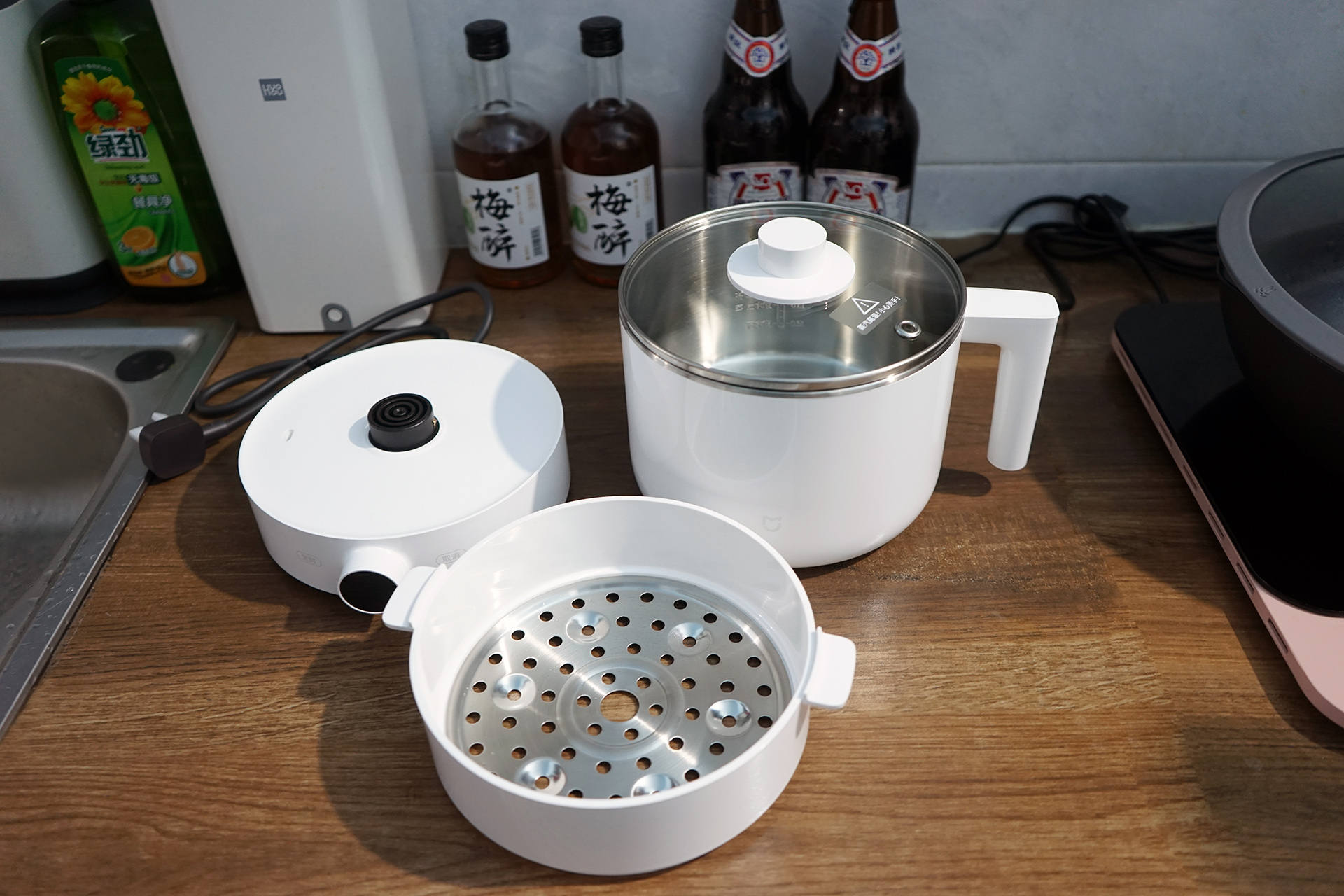 米家智能多功能蒸煮锅做火锅,米家电煮锅多功能蒸煮一体