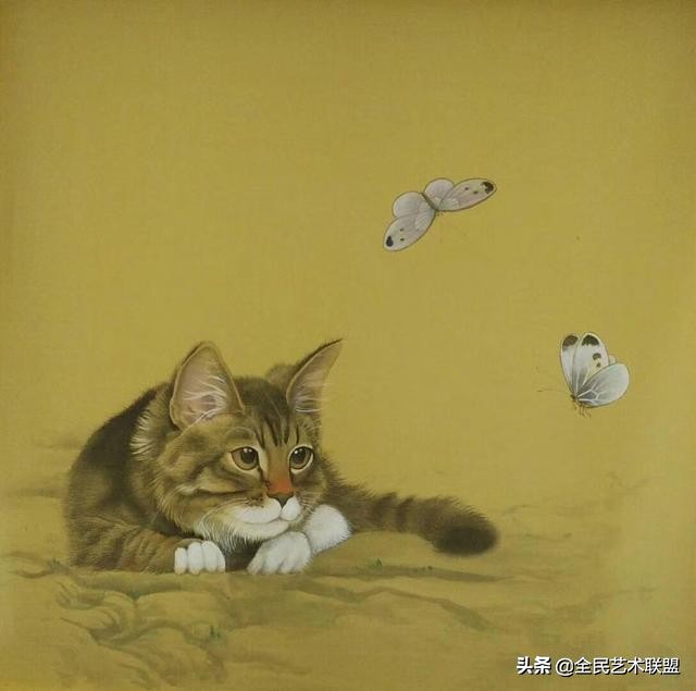 栩栩如生的小猫眯,原来是才女画家贺芳芳的作品