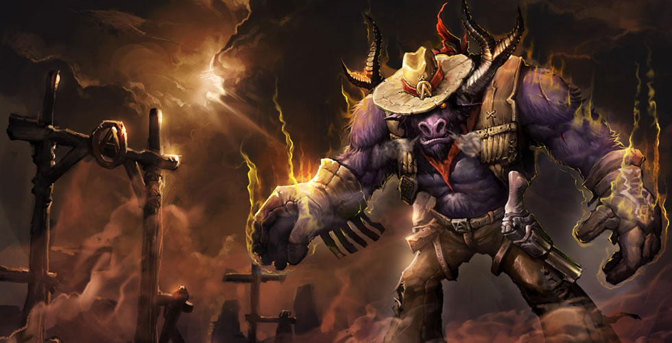 英雄联盟手游牛头酋长阿利斯塔,英雄联盟三狼英雄