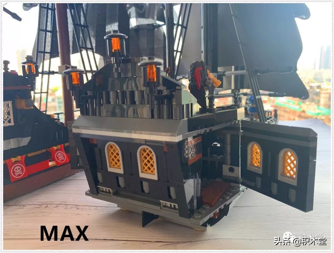 「虚测评」哲高积木QL1801海盗船之骷髅冒险号