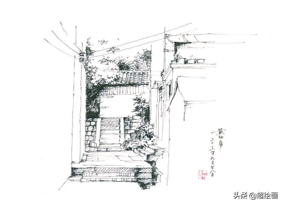 十大顶级钢笔画速写,钢笔速写100幅图片