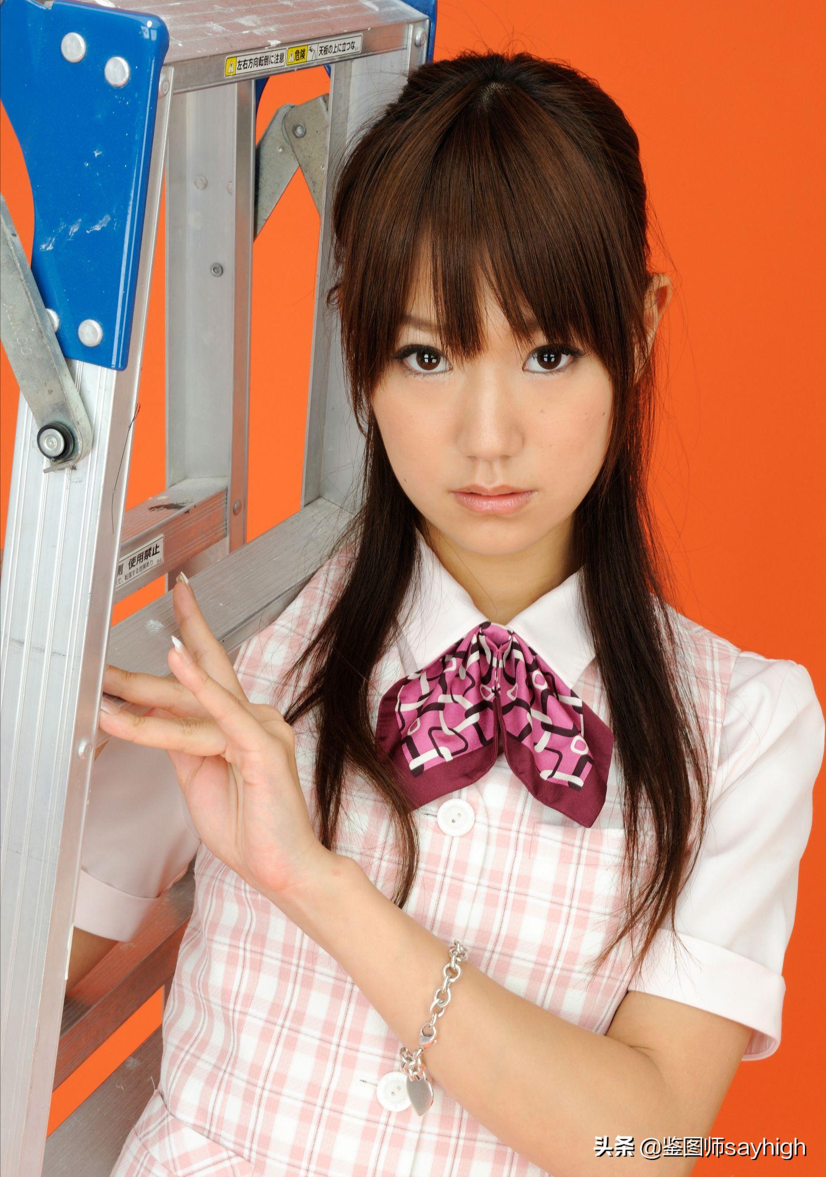 日系美少女写真制服套装,日系高级感女生写真蓝色制服