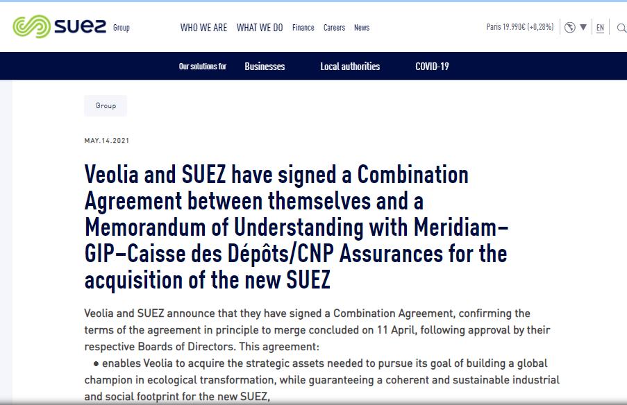 苏伊士和威立雅合并的内容,威立雅苏伊士合并