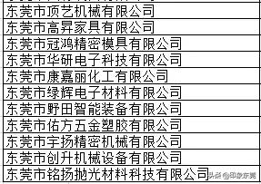 东莞20家企业获奖名单,东莞有哪些大企业名单