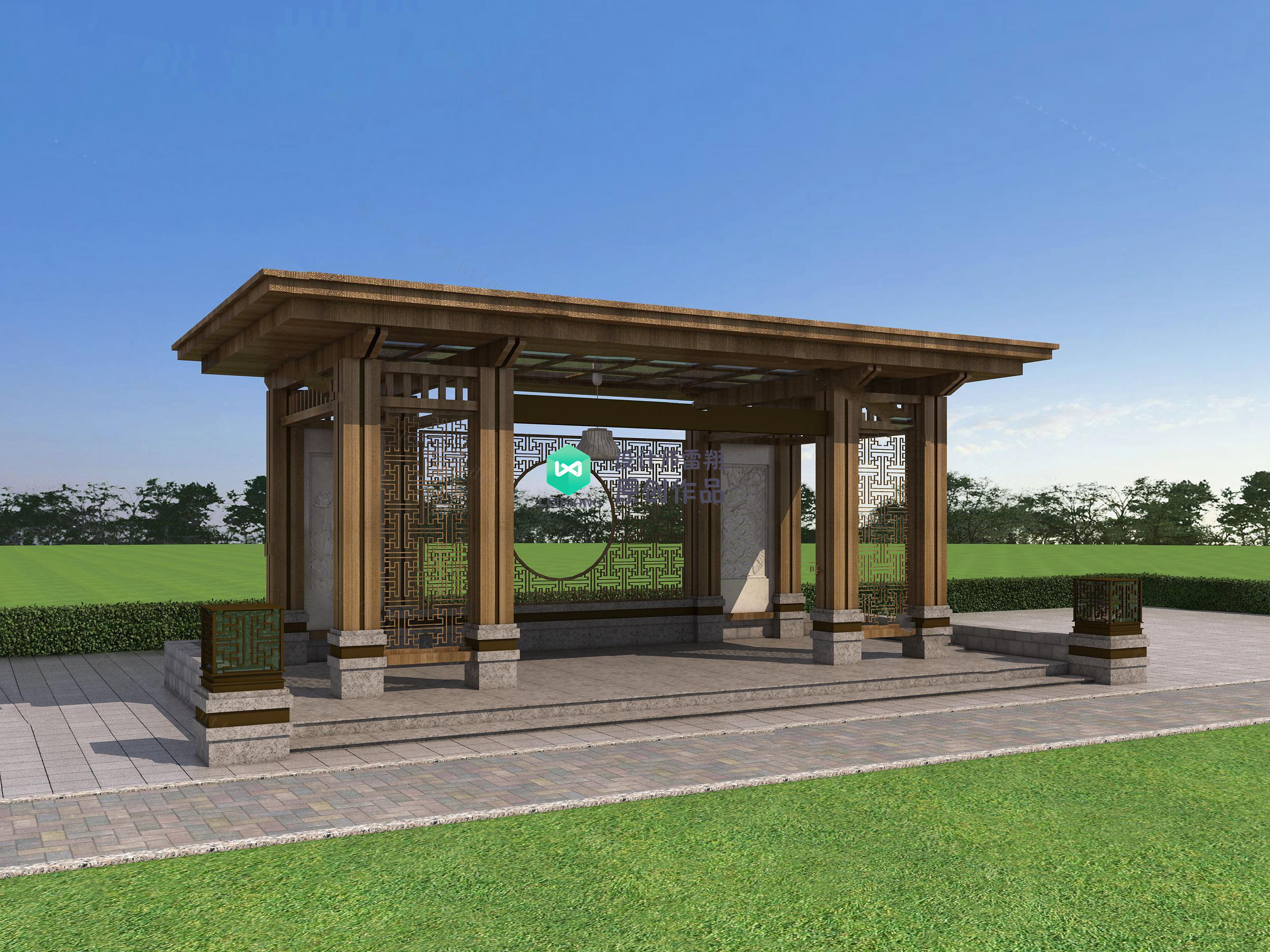 庭院凉亭设计,庭院景观凉亭制作过程