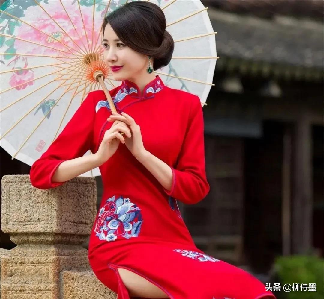 穿旗袍美拍,穿旗袍全身照摆什么造型