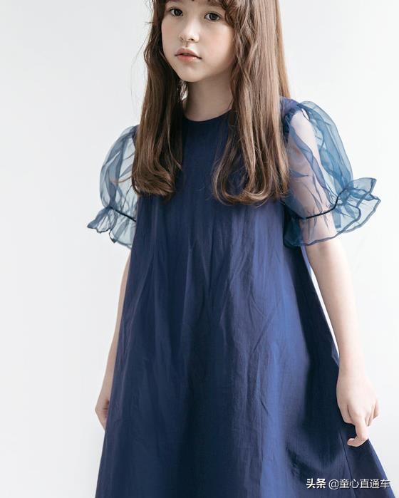 韩系童装春季连衣裙,韩版中大童裙子