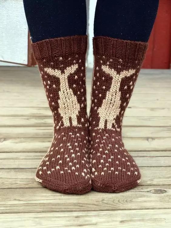 自己织的毛线袜,在家穿的毛线袜怎么织